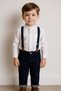 Classic Navy Boys’ Trousers with Suspenders