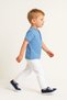 Sky Blue Henley Collar Kids T-Shirt - 3