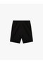 Viscose Blend Zippered Pocket Detailed Waist Lace-Up Sports Shorts - 4