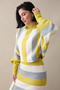 Bat Sleeve Oil Green Knitwear Set - 2