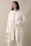 Buttoned Triple Ecru Knitwear Set - 3