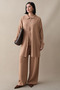 Buttoned Triple Camel Knitwear Set - 5