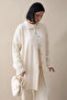 Buttoned Triple Ecru Knitwear Set - 2
