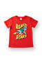 Cotton Short Sleeve Pocketed Leg Band Boys Pajama Set |   Red - 2