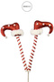 Christmas Ornament Glittered Inverted Leg Branch Red White 75 cm - 3