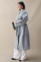 Shepherd Stitched Belted Gray Stamp Coat - 3