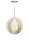 Christmas Ornament Feathered Pearl 2-Piece Ball Champagne 10 cm - 3
