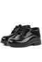 Black Patent Leather Rubber Laced Oxford Baby Shoes - 4