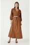 Karamel Maxi Elbise - 4