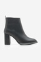 Women's Stitching Detailed Thick Heeled Boots Kanis Black - 3