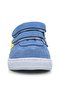 Genuine Leather Blue Green Velcro Children's Sneakers - 4