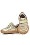 Schaggy Genuine Leather Gold Shiny Baby Sneakers - 7