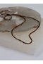 Tiger Eye Stone Natural Stone Thin Necklace 2 mm