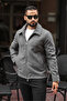 Men's New Trend Double Zipper Detail Basic Cashmere Jacket - Old Money Style - 4