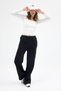 Black Wide Leg Women's Sweatpants 9220m - 7