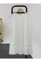 Pleated Ecru Women's Hijab Shirt Pleated Pleated Tunic Underwear Sıfırkol Sleeveless White - 7
