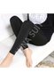 Unisex Black High-Waisted Plush-Lined Leggings – Winter, Stretchy, Suitable for Sports and Everyday Wear - 4
