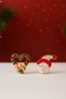 Women's Santa Claus and Heart Bow Figure Christmas Earrings