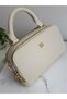 Quality Women's Hand and Shoulder Bag with Two Zipper Closure and Cream Card Holder Detail - 4