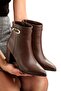 Women's Boots Pointed Toe Casual New Season Side Buckle - 4