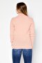 Women Turtile Neck Long Sleeve Textured Sweater, Pink - 3