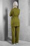 Pants and Belted Track Suit Set 45245 - 3