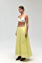Jayla Wrinkle Detail Yellow Long Skirt - 4