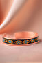Women's Copper Bracelet Ring Set - Victoria Model Special Edition Metal Box Zeolite Sand - 3