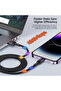 كابل Toocki USB Lightning أسود بطول 1 متر، سلك USB للشحن السريع لأجهزة iPhone وكابل بيانات الشحن - 3