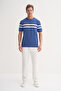 Crew Neck Regular Fit Line Patterned Knitwear T-Shirt - 2