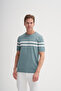 Crew Neck Regular Fit Line Patterned Knitwear T-Shirt - 4