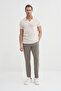 Regular Fit Polo Neck Knitted Jacquard T-Shirt