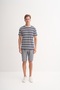 Crew Neck Slim Fit Striped Jacquard T-Shirt - 3