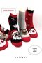 New Year Towel Socks Half Socks Booties Unisex 6 Pairs - 3