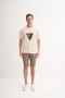 Crew Neck Regular Fit Cotton Printed T-Shirt - 3
