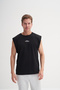 Relax Fit Sleeveless Cotton T-Shirt - 4