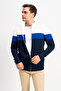 Color Block Zippered Men's Knitwear Cardigan - 3