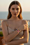 Women's Copper Bracelet Ring Set - Elisa Model Special Edition Metal Box and Quartz Stone - 4