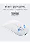 Dual-mode Wireless Mouse Bt 5.0 & 2.4g, Silent Clicks, 3 Dpi Settings, Universal Compatibility White - 2