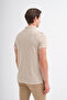 Polo Neck Beige Men's T-Shirt 4122 - 3
