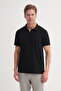 Polo Neck Regular Fit Knitted Textured T-Shirt