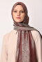 Moren Desen Shine Line Shawl Plum-Salmon - 5