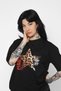 Ciao Star Printed Relaxed Fit Black Women's Tshirt - 6