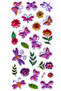 Lila Schmetterling-Muster Geprägter Aufkleber - Planer Lede029 - 19x9cm