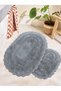 Regnum Gray 2-Piece 100% Cotton Set Bath Mat - 4