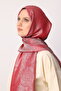 Vera Pattern Shine Line Shawl Burgundy-Mint Green - 3
