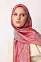 Vera Pattern Shine Line Shawl Burgundy-Mint Green - 2