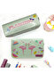 Glittery Sparkling Swan Flamingo Pencil Case Vegan Leather Pencil Case Three Compartment Pen Holder - Pink - 2