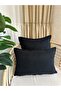 Pearl Velvet Textured Black Plain Throw Pillow Cover 1 Piece - 5
