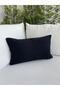 Pearl Velvet Textured Black Plain Throw Pillow Cover 1 Piece - 4